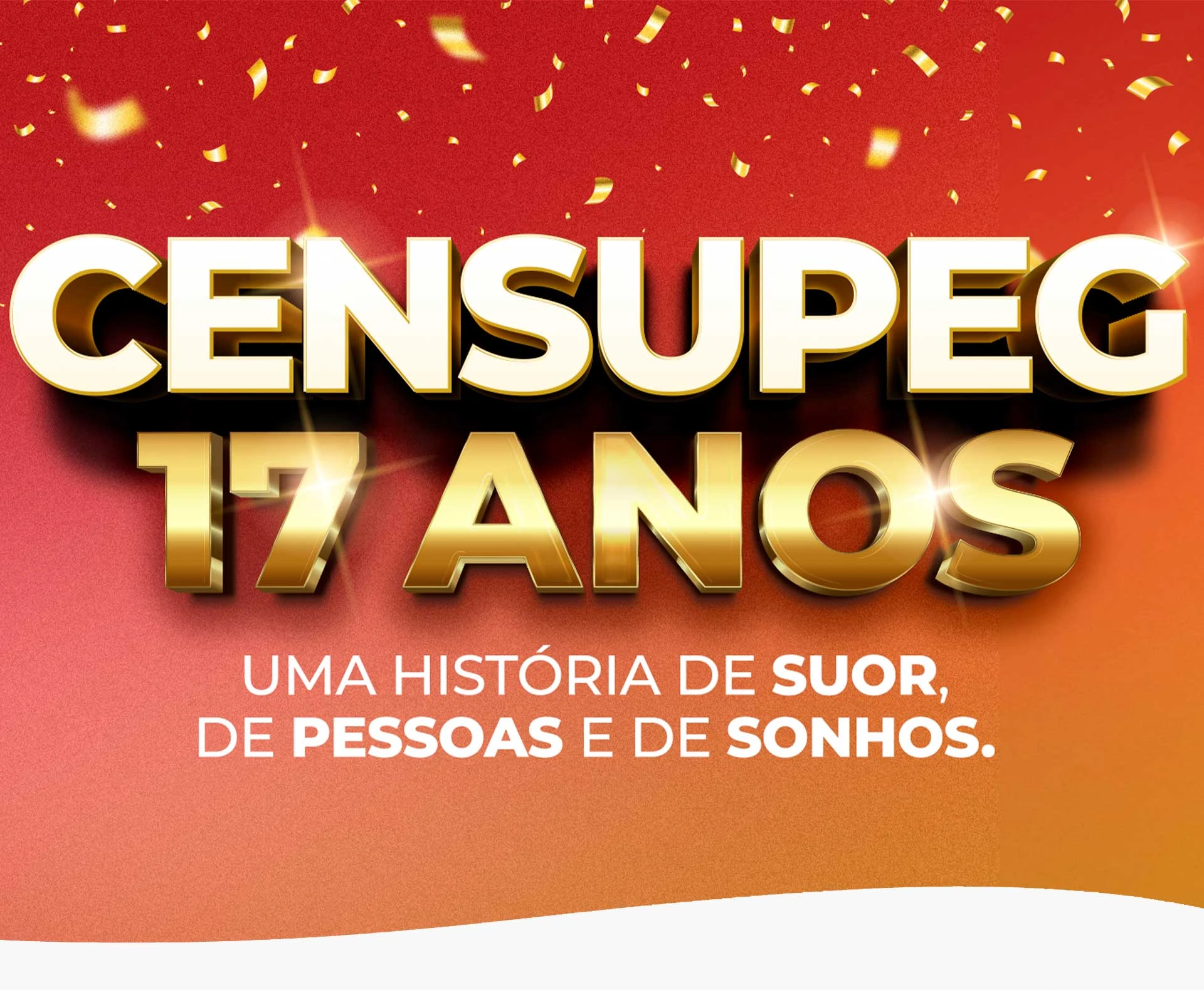 Banner de 17 anos do CENSUPEG.