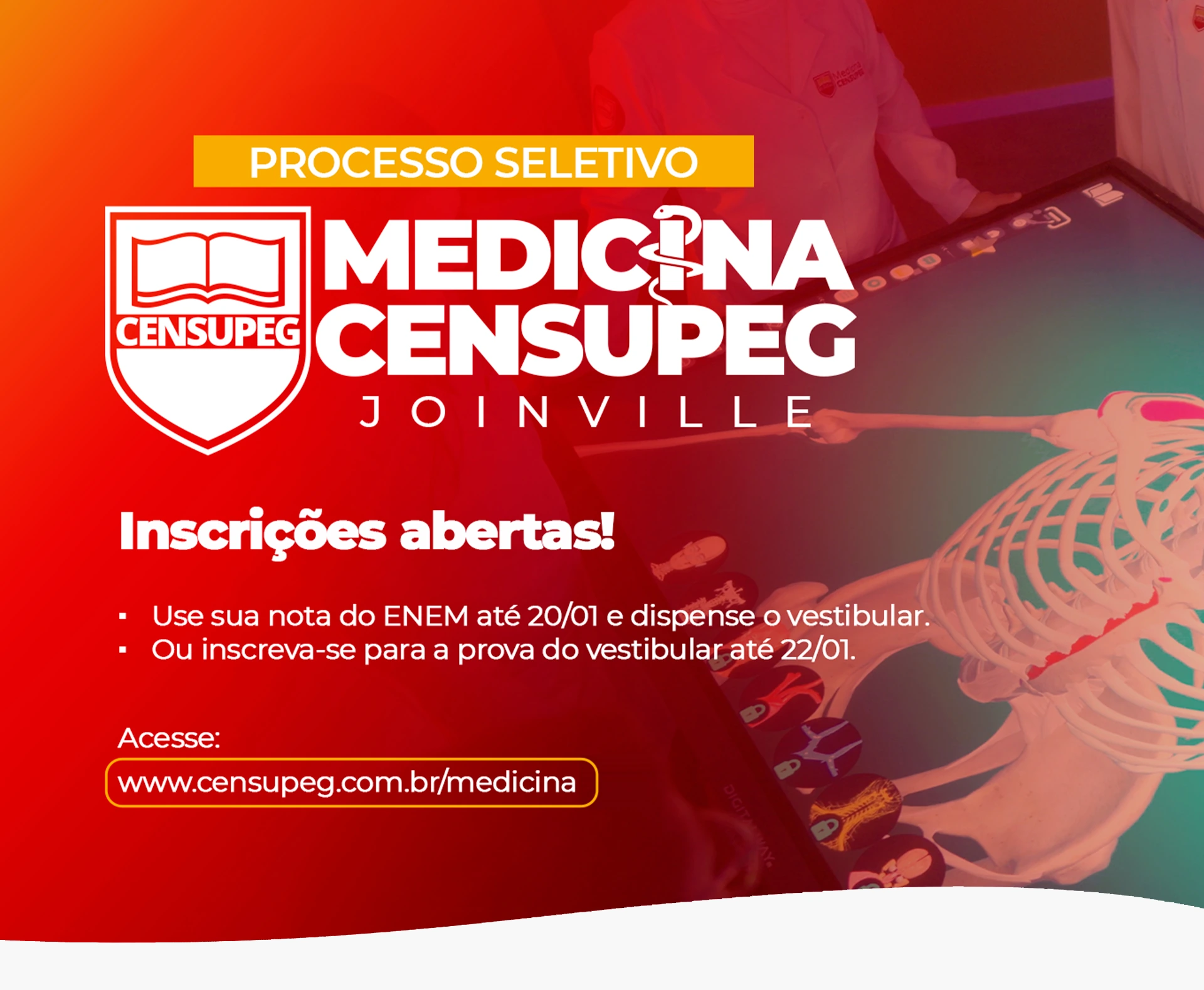 Banner, campanha medicina.