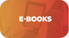 Ícone com fundo degrade e com o texto em branco com a escrita: E-books.