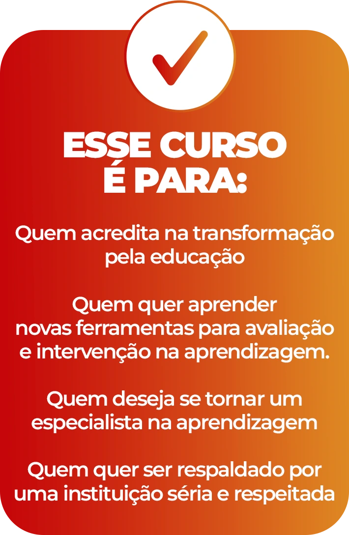 Esse curso é para